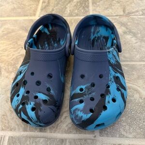 CROCS Kids Navy and Aqua Clogs